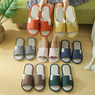 DÉP VẢI LANH đi trong nhà đế cao su dẻo (chọn tăng 1 size) ALINE
