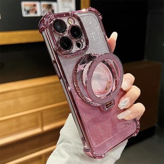 Ốp điện thoại giá đỡ cát lún lấp lánh Gradient cho iPhone 16 ProMax 16 15 14 13 12 Pro Max Plus Vỏ chống rơi
