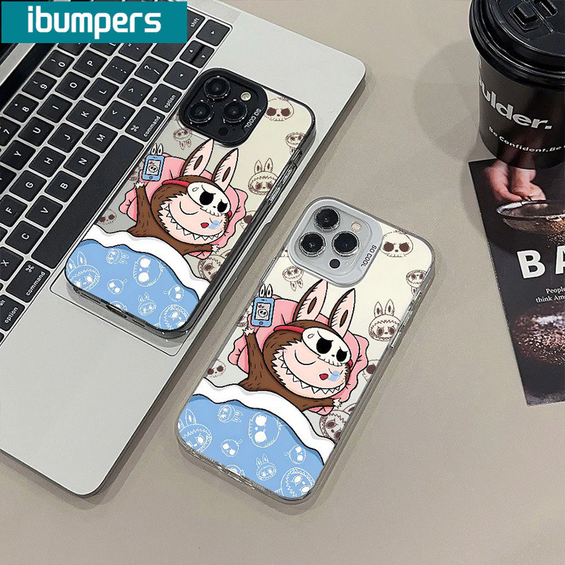 ibumpers Ốp Labubu iPhone Chống Bẩn Chống Sốc Ốp Điện Thoại IMD Cứng Trơn Cho Iphone 15 14 12 13 11 Pro Max