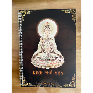 Sách - Combo Vở chép Kinh Địa Tạng Bồ Tát Bổn Nguyện và Vở Chép Kinh Phổ Môn ( gáy lò xo, In chữ mờ)