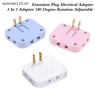 Ổ cắm mở rộng SRVN 3 trong 1 EU Ổ cắm chuyển đổi sạc xoay 180 độ.