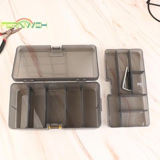 [Fernweh] Hộp đựng mồi hai lớp Phụ kiện câu cá Hộp câu cá bằng nhựa có thể điều chỉnh Mồi giả Móc dụng cụ Hộp lưu trữ Dụng cụ câu cá [MỚI]
