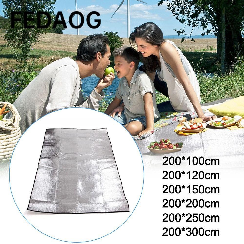 Thảm xốp cách nhiệt FEDAOG, Thảm cắm trại chống thấm nước siêu nhẹ, Tấm lót ngủ nhiệt phản xạ lều có thể gập lại ngoài trời