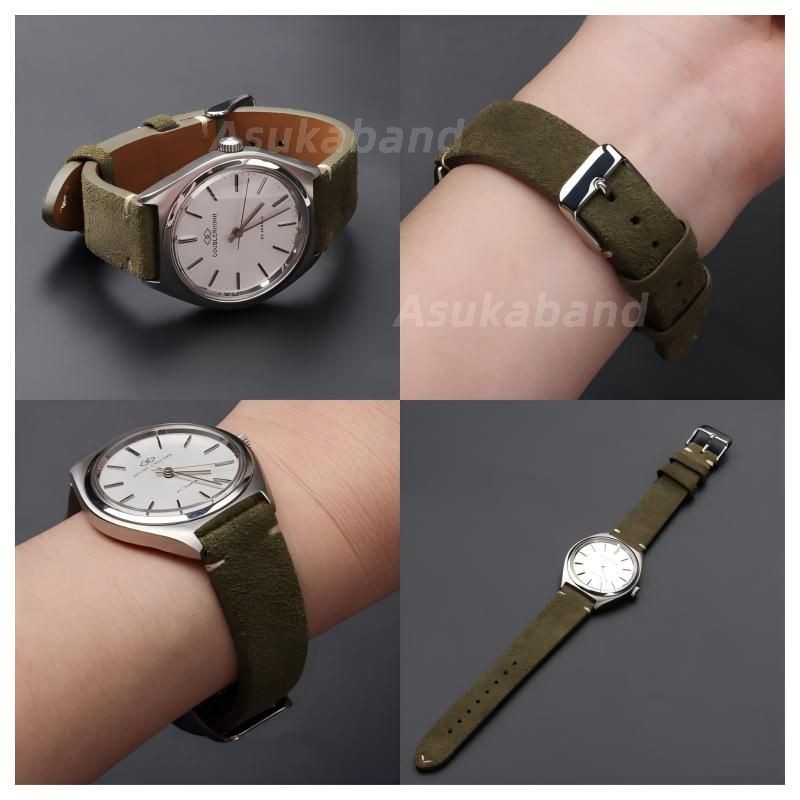 Da lộn mềm Dây đeo đồng hồ da thật 14mm 16mm 18mm 20mm 22mm Dây đeo đồng hồ bằng da bò Vòng đeo tay cho đồng hồ cơ thạch anh cho đồng hồ CASIO Nam Nữ Sinh viên