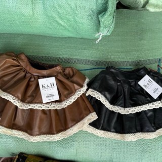 CV15- Chân váy da phối ren cho bé gái size từ 8-30Kg