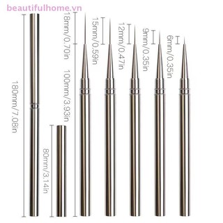 [Beautifulhome] 1 Cái Bàn Chải Móng Tay Nghệ Thuật Bút Lót Móng Tay Pháp 10 / 12 / 23mm Dụng Cụ Vẽ Dây Dài Siêu Mịn [beauty]