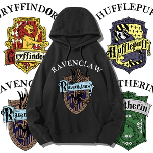 Cotton Size Lớn Tay Dài Harry Potter Thu Đông Nam Nữ Plus Phong Cách Nhung Mỏng In Hình Mũ T Phù Hợp Với Cặp Đôi Mặc