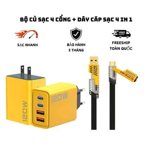 Bộ sạc nhanh 120W PD USB Type-C,Củ sạc nhanh 3.1A 4 cổng,Bộ chuyển đổi Sạc 3.0 cho điện thoại,samsung