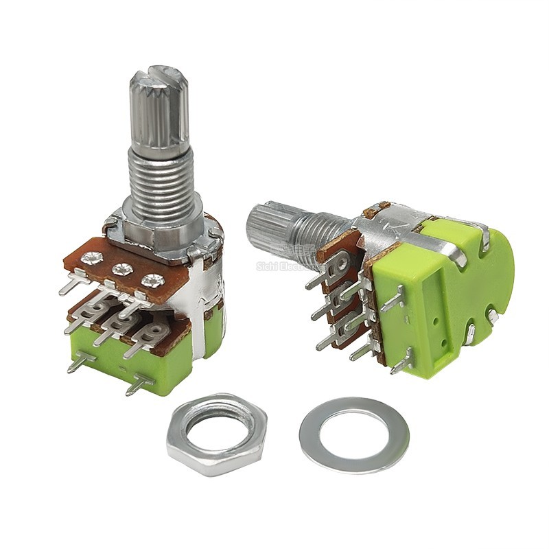 120GS RV12 Loại Chiết áp B10K / 50K / 100K Dual-Link 8-Foot có công tắc Âm lượng Tay cầm có thể điều chỉnh Chiều dài 15MM