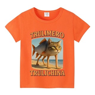 Áo Thun Trẻ Em 2025 Tralaero Tralala Meme In Ballerina Capuccina Hoạt Hình Mùa Hè Tee