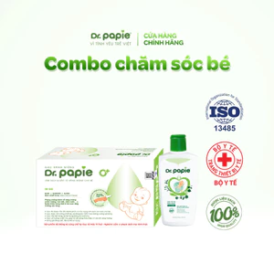 Combo Tắm Gội Mát Da Giảm Rôm Sảy, Vệ Sinh Khoang Miệng Ngừa Tưa Lưỡi Cho Bé Sơ Sinh