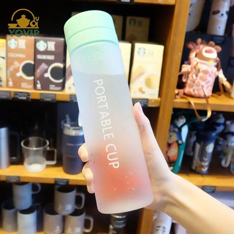 YOVIP 600ml Dung Tích Lớn Thể Thao Trái Cây Chanh Nước Uống Chai Infuser Trong Suốt Di Động Nhựa Nước VN