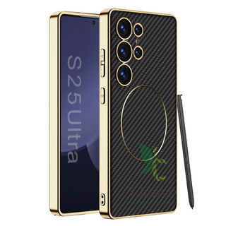 Vỏ da mạ điện từ tính mỏng Samsuang Galaxy S25 Ultra S24 Ultra S23 Vỏ sạc không dây siêu