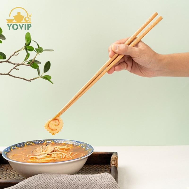 YOVIP Đũa Gỗ Cực Dài Chiên Đũa Đánh Bóng Gỗ Sồi Nấu Mì Chống Trơn Trượt Đũa Dụng Cụ Nấu Ăn Nhà Bếp VN
