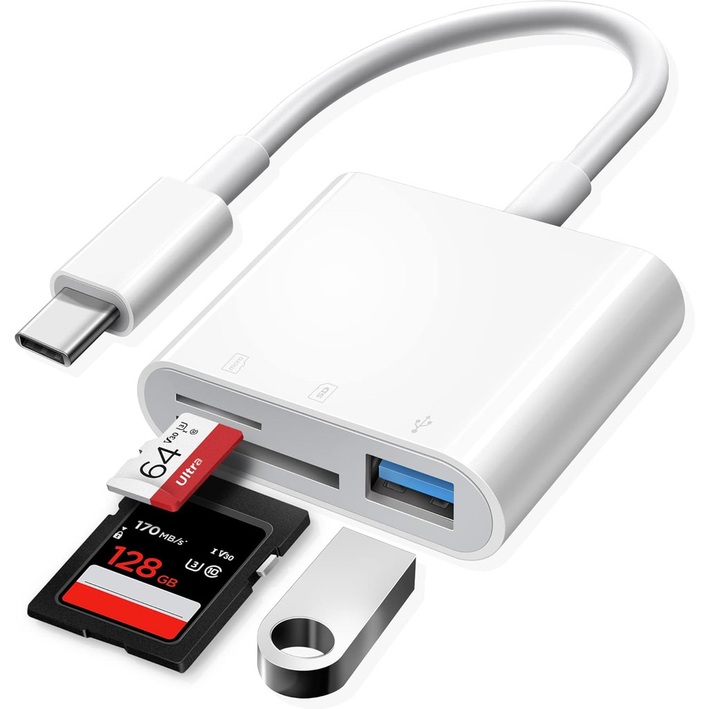 Bộ chuyển đổi đầu đọc thẻ Hub Type C 3 trong 1 TF SDOTG USB2.0 cho Xiaomi Macbook