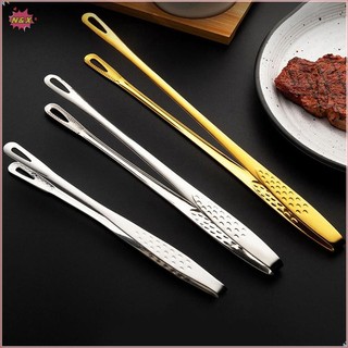 N & X 1 Kẹp Thực Phẩm Inox Tay Cầm Dài Chống Trơn Trượt Thịt Nướng Lưỡi Bít Tết Dụng Cụ Nấu Ăn Nhà Bếp Phụ Kiện Nhà Bếp.