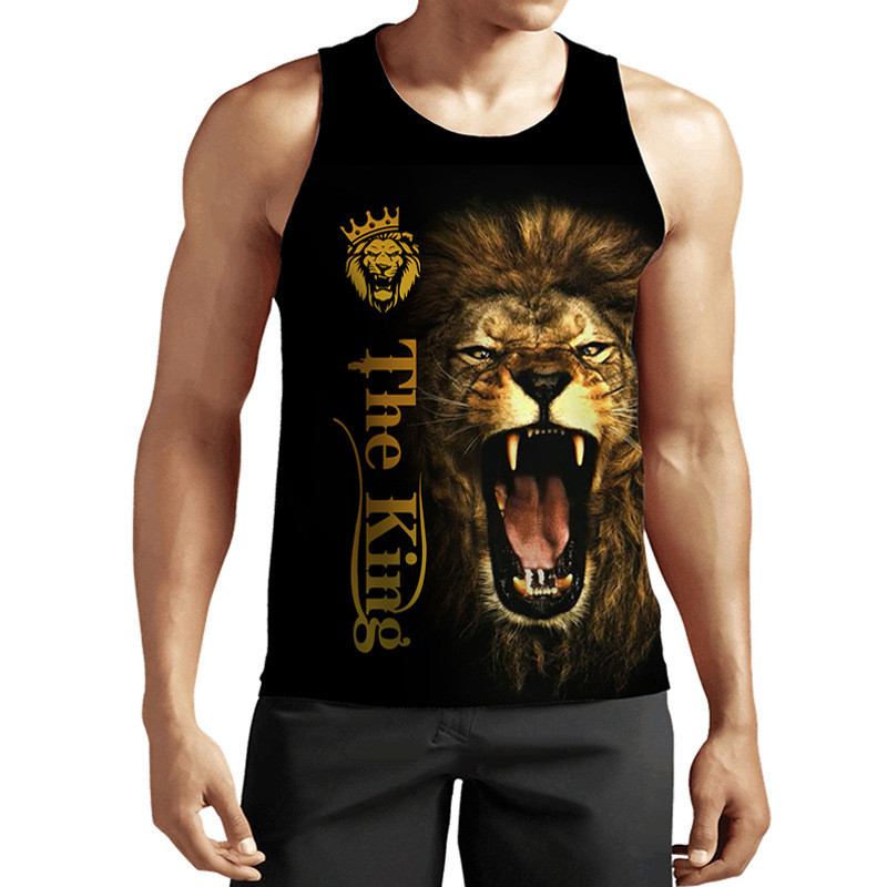 Mùa Hè 2025 Áo Vest Top Cổ Tròn Không Tay, In Kỹ Thuật Số 3D