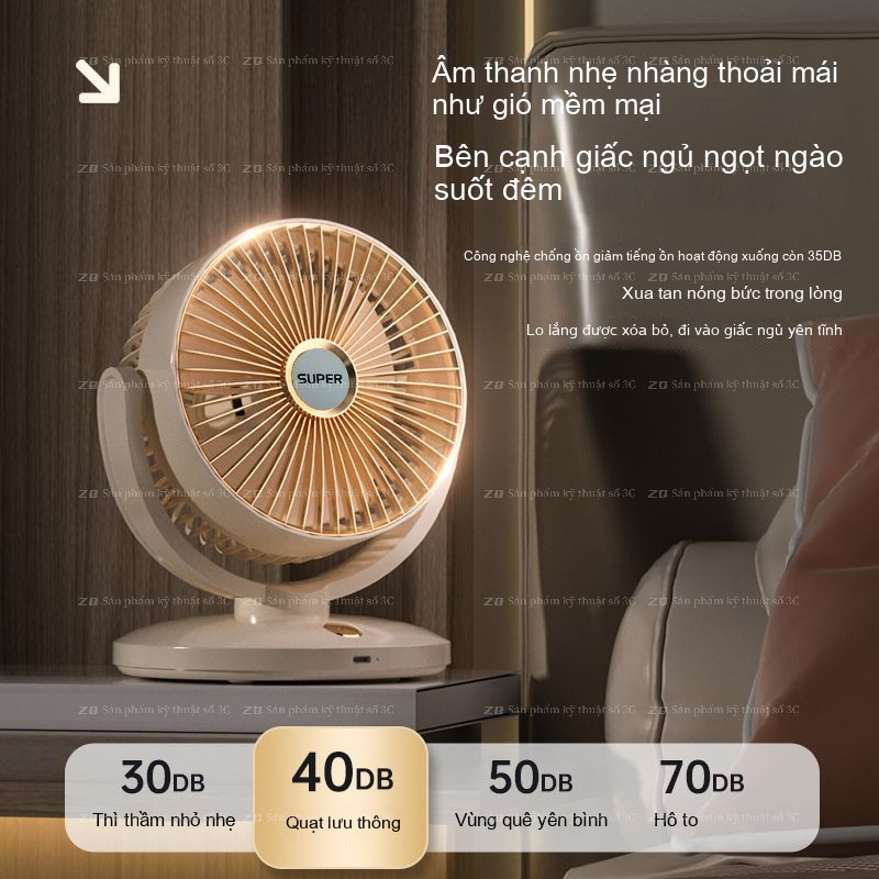 QUẠT ĐIỀU HÒA MINI CAO CẤP 2025 - Quạt USB + đèn LED + phun sương, dùng cho văn phòng/phòng ngủ, bảo hành 2 năm