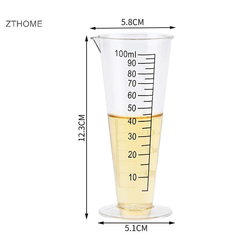 Cốc đo Acrylic cao cấp thực phẩm ZTHOME 100ml có cân - Không chứa BPA, Hoàn hảo để sử dụng nhà bếp & nhà hàng HOT