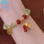 Vòng tay thời trang cho bạn gái với hạt đậu phộng và ngọc giả Hetian, phù hợp làm quà tặng