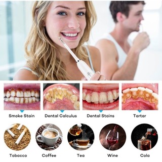Máy lấy cao răng tại nhà siêu âm làm trắng loại bỏ mảng bám hiệu quả kèm đánh răng sạc đế không dây 2025