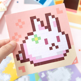ENWEI 23 Chiếc [Dòng Nhãn Dán Pinduoduo] Anime Hoạt Hình Phong Cách Pixel Phiên Bản Giấy Của Magic Cắt Dán Đậu Miếng Dán Washi Chất Liệu Giấy Sổ Lưu Niệm Bộ