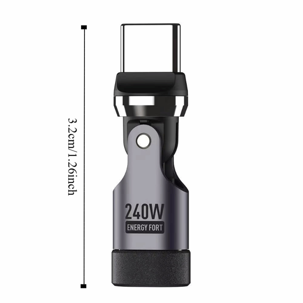 LACYES Bộ chuyển đổi USB-C 240W/USB-A nữ 180° truyền dữ liệu nhanh, sạc nhanh