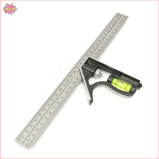 Dụng cụ đo nhôm cấp độ tinh thần bằng thép không gỉ vuông kết hợp N & X 12 ".