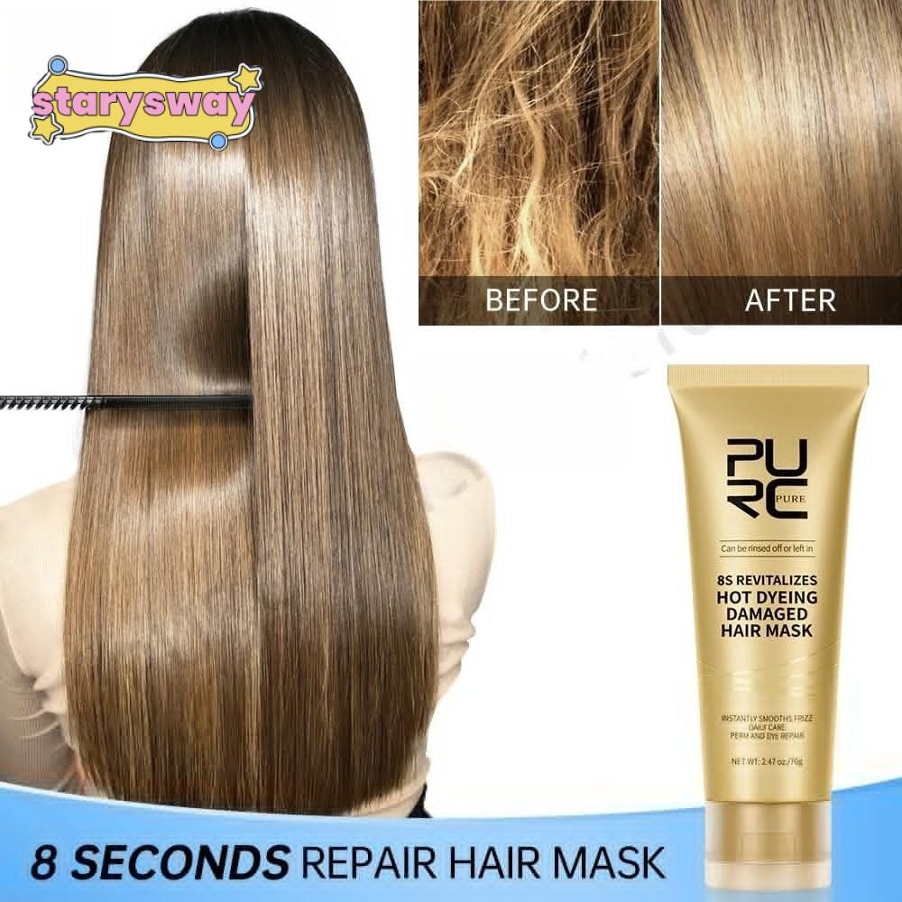 STARYSWAY Keratin Hair Treatment, Smoothing Straightening 8 Giây Hair, Hiệu quả Không hấp Kem dưỡng tóc Sửa chữa mềm mại Chăm sóc tóc chuyên nghiệp