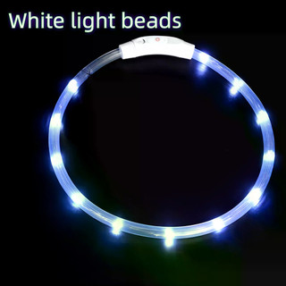 40 / 50 / 70cm Led Cổ Chó USB Sạc Thú Cưng Chó Đêm Dạ Quang Sạc Cổ Phát Sáng Vòng Cổ Cổ An Toàn Đèn Ngủ