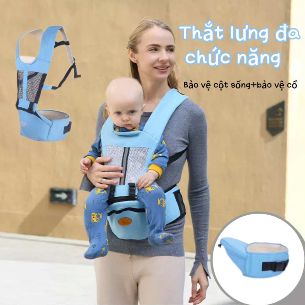 Địu Em Bé 6 tư thế cho bé Thương Hiệu iiko có ghế ngồi Địu Ngồi Cho Bé Chống Gù Có Đệm Ngồi bé từ