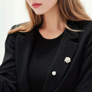 Phụ kiện thời trang zircon camellia thổ cẩm khóa chống chói, phù hợp xuân thu và trang sức