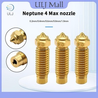 ULJ Dành Cho Elegoo Neptune 4 Plus Vòi Phun Bằng Đồng Thép Cứng 0,2 0,4 0,6 0,8 1.0mm Đầu Phun Máy In 3D Cho Vòi Phun Elegoo Neptune 4 Max.