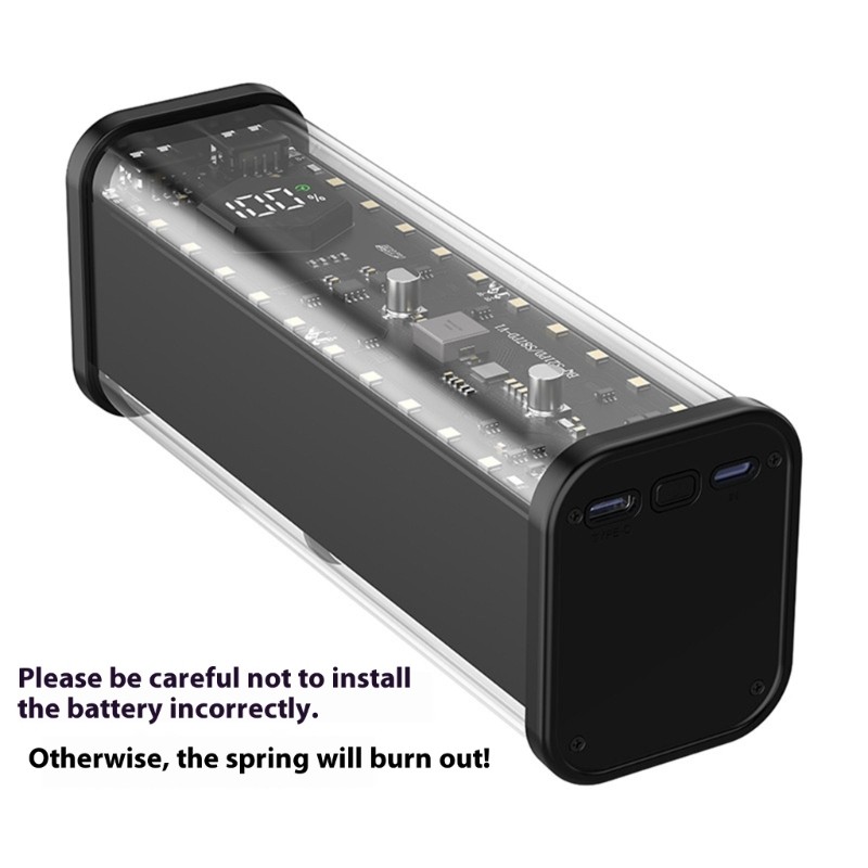 Ốp lưng GODD 8Slot 21700 Vỏ trong suốt Hộp sạc nhanh USB