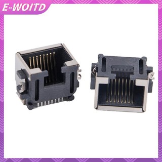 E-WOITD 10 Cái RJ45 Mạng Ethernet Nữ Ổ Cắm SMT SMD 8P8C Nữ Jack Kết Nối H = 8.6 E-WOITD