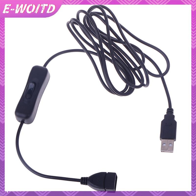 E-WOITD 1 Cáp USB Nam Đến Nữ BẬT TẮT Cáp Chuyển Đổi Đèn LED Dây Nguồn 2m HNVN