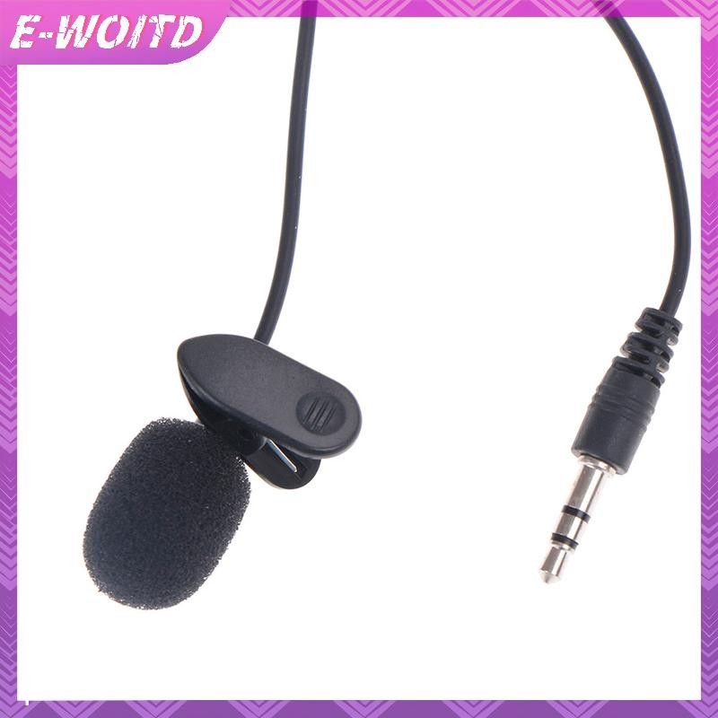 E-WOITD 3.5mm Studio Speech Mic Micro Clip cho PC Desktop Notebook 1.5M HNVN