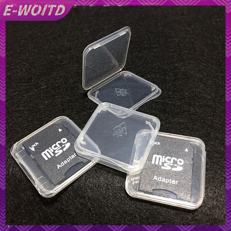 E-woitd 10 Chiếc Hộp Đựng Thẻ Nhớ Hộp Bảo Vệ Cho SD SDHC MMC XD CF Thẻ HNVN