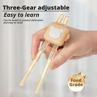[SUFO] Đũa tập cho bé 1-6 tuổi có hộp | Chất liệu ABS, miệng hổ điều chỉnh | Tháo rời, giặt được