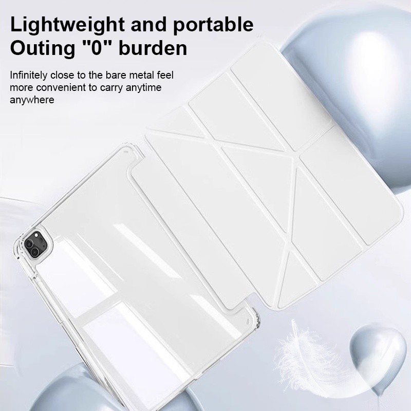 [COD] Ốp lưng iPad 11th A16 Acrylic iPad Air 11 "Air5 / Air4 Gen 5 / 6 iPad Gen 10th 9 / 8 / 7 10.2" Air 1 / 2 YFold Cover Acrylic trong suốt có giá đỡ bút chì