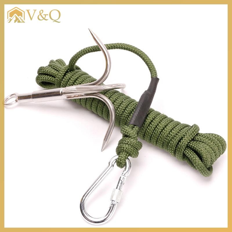 Móc Carabiner Thép Không Gỉ đa năng cho leo núi, cắm trại và câu cá ngoài trời