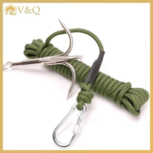 Móc Carabiner Thép Không Gỉ đa năng cho leo núi, cắm trại và câu cá ngoài trời