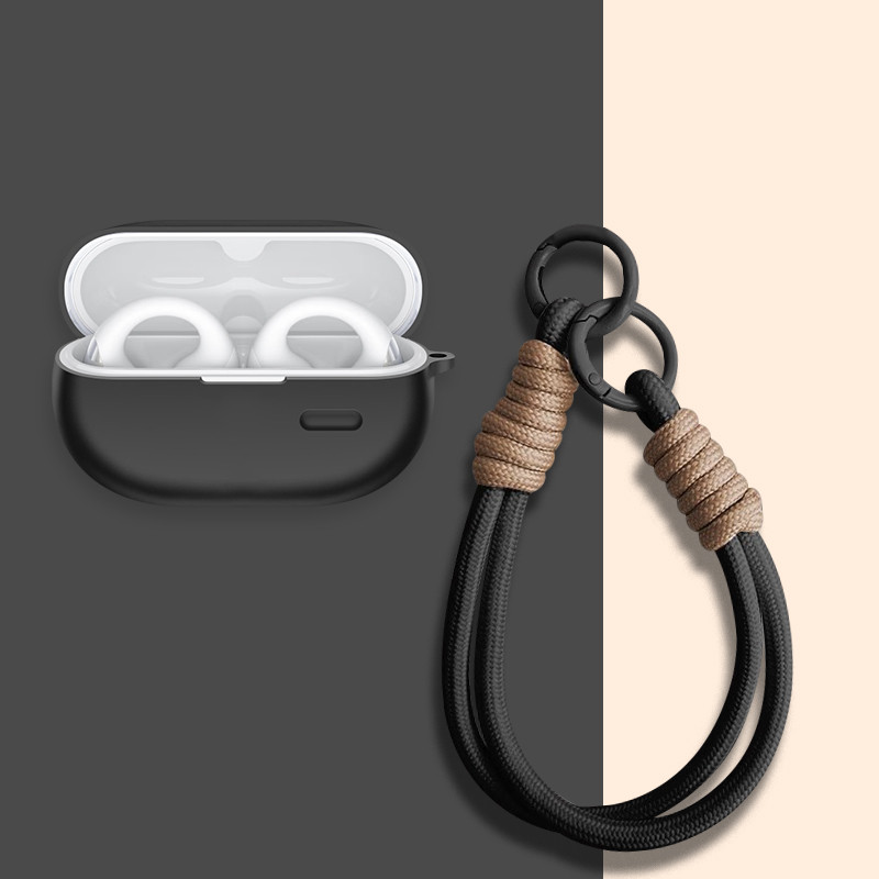 Dành Cho SoundPEATS PearlClip Pro / CC Pro Vỏ Tai Nghe Silicon Vỏ Mềm Chống Sốc Có Thể Giặt Được Vỏ Bảo Vệ Tai Nghe Nhét Tai Da Có Dây Buộc