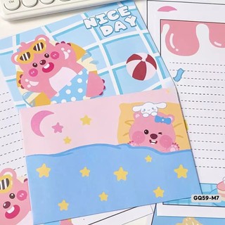 Thiệp Sinh Nhật Chúc Mừng Cute Giấy Hoạ Tiết Hoạt Hình Xinh Tổng Hợp Hình Shin Loopy Kuromi Timo GQ59