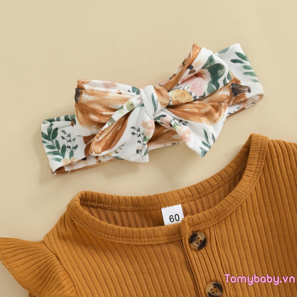 3 Bộ trang phục bé gái Áo liền quần dài tay + Đáy chuông bí ngô + Bộ băng đô