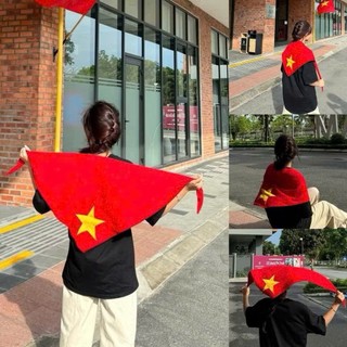 Áo Thun, Khăn in hình cờ tổ quốc, in chữ tự hào VN vải đẹp dáng basic