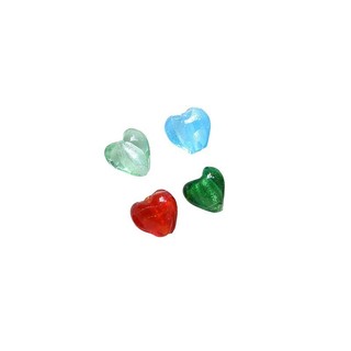 Trong Suốt Vàng Nhăn Phong Cách Nhật Bản Kính Trái Tim Lỗ Thẳng Hạt DIY Handmade Trang Sức Tay Vòng Cổ Bông Tai Hạt Phụ Kiện