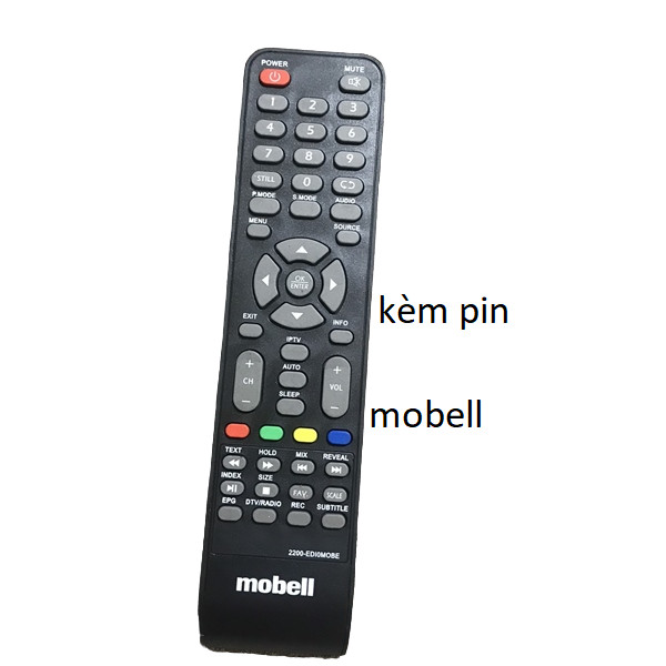 tay điều khiển remote từ xa tivi mobell hàng tốt LCD-kèm pin-tay đầu bấm tivi mobell hàng tốt LCD