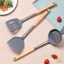Kittenbaby Silicone Dụng Cụ Nấu Ăn Bộ Chịu Nhiệt Chống Dính Nồi Thìa Xẻng Dụng Cụ Nhà Bếp Đo Thìa Nướng Bộ Dụng Cụ Mới