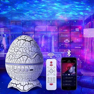 Trang Trí Nhà Cửa Nứt Trứng Khủng Long Đèn Bàn Không Khí Chiếu Đèn Tinh Vân Bầu Trời Đầy Sao Nước Ripple Đèn Điều Khiển Từ Xa Âm Thanh Trang Trí Đèn Ngủ
